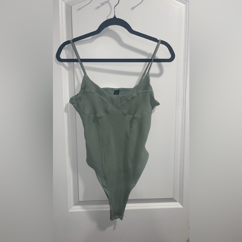 Green Spaghetti strap Tank